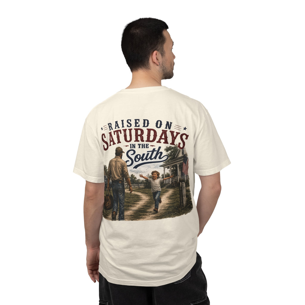 Raised On Saturdays In The South T-Shirt Boy Dad-"Daddy's Home"