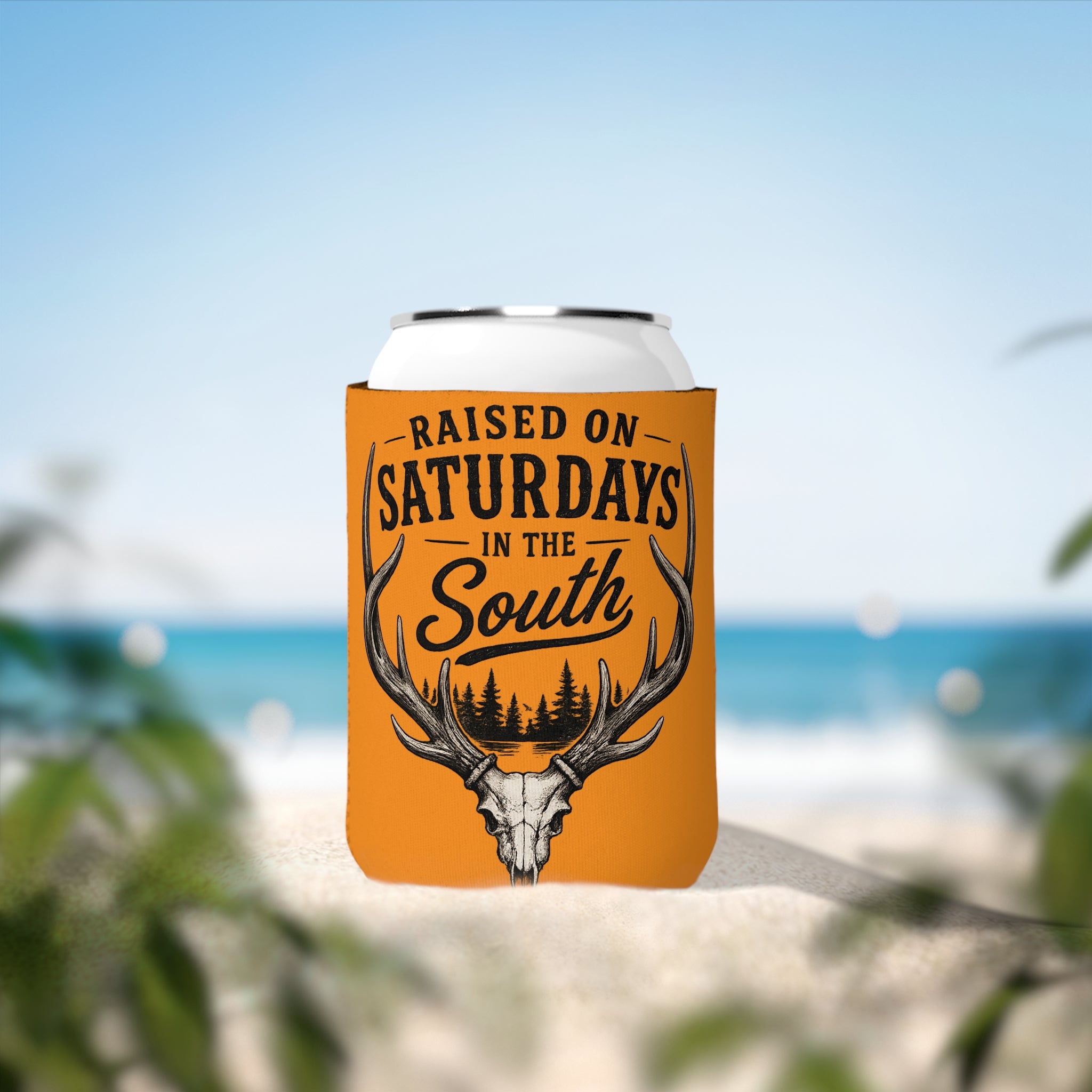 Raised On Saturdays In The South Can Cooler-The Spread Runs Deep In The Woods-(orange)