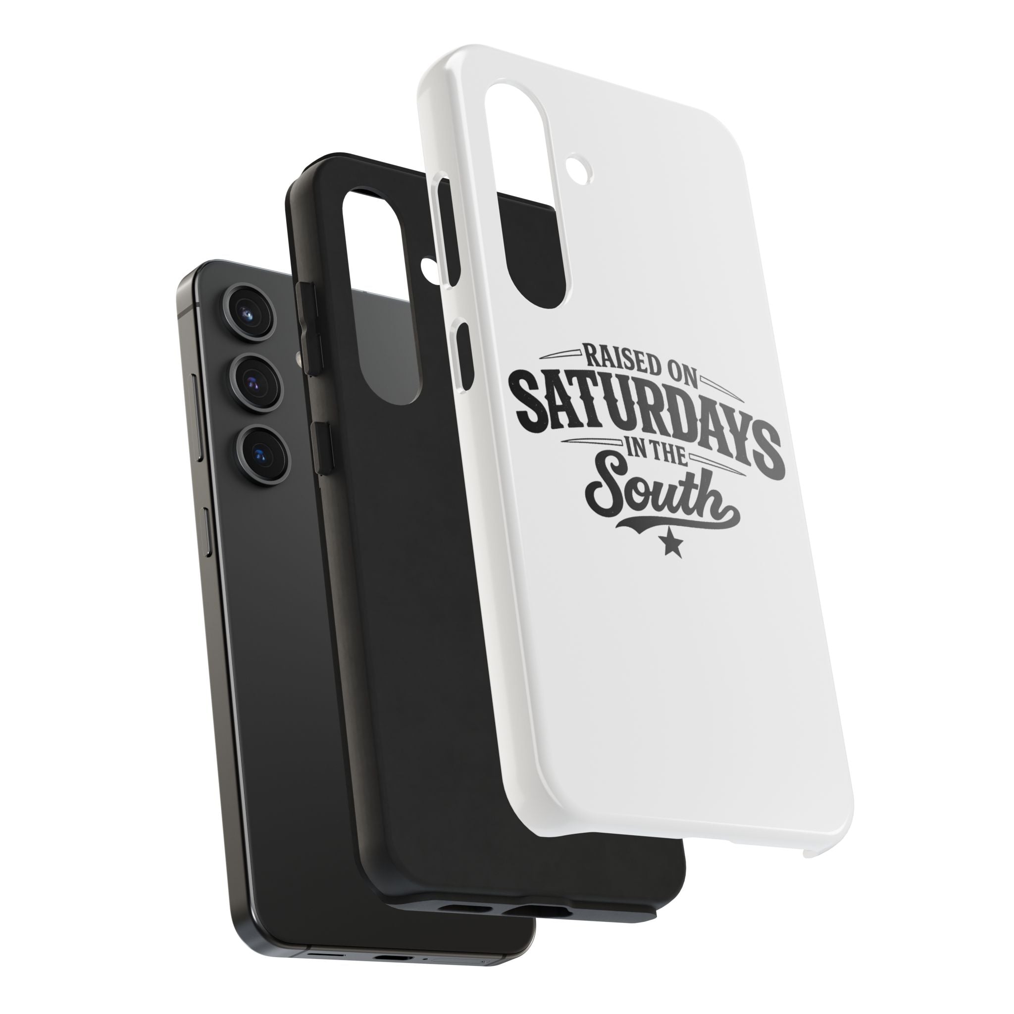 Raised On Saturdays In The South Phone Case-(white)
