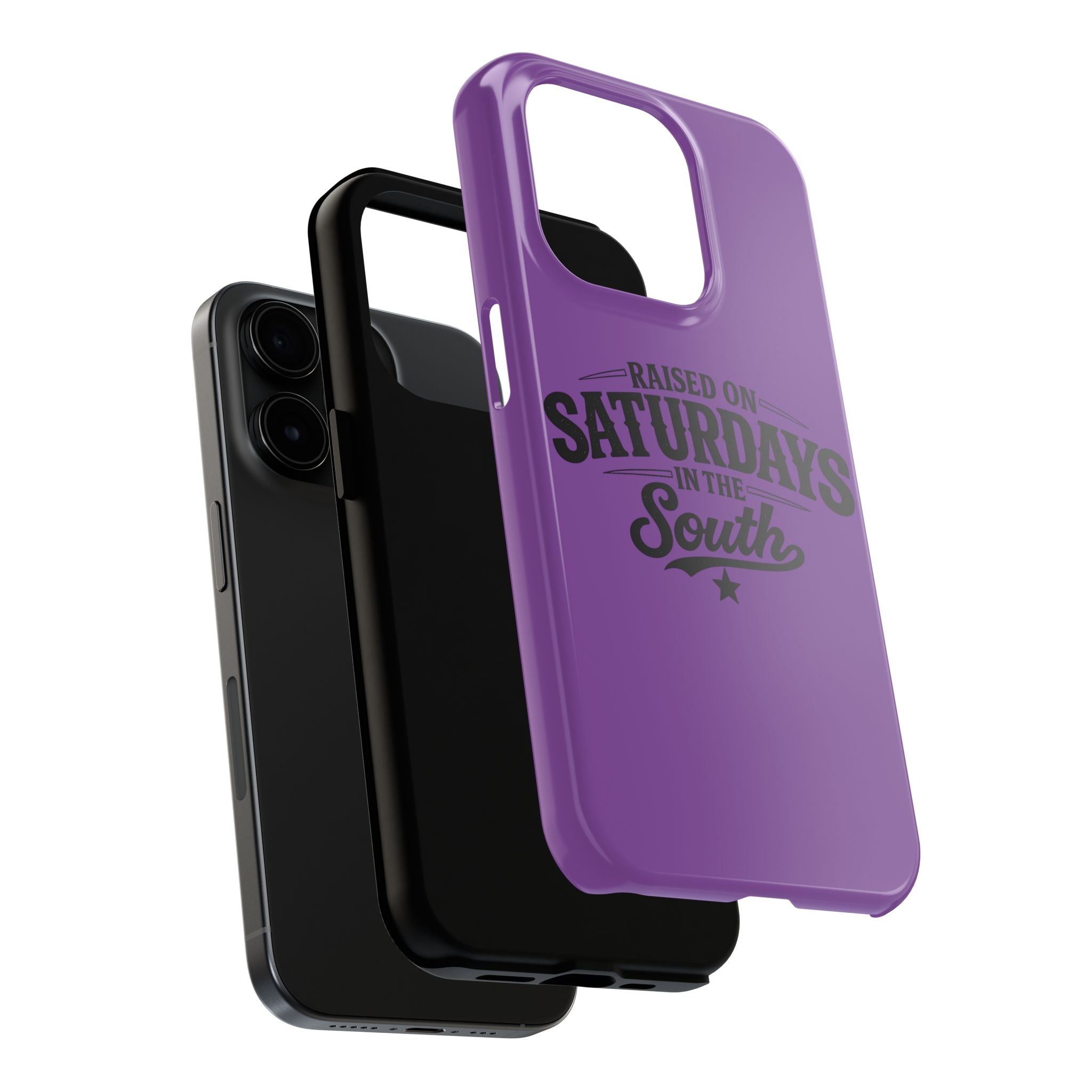 Raised On Saturdays In The South Phone Case-(purple)