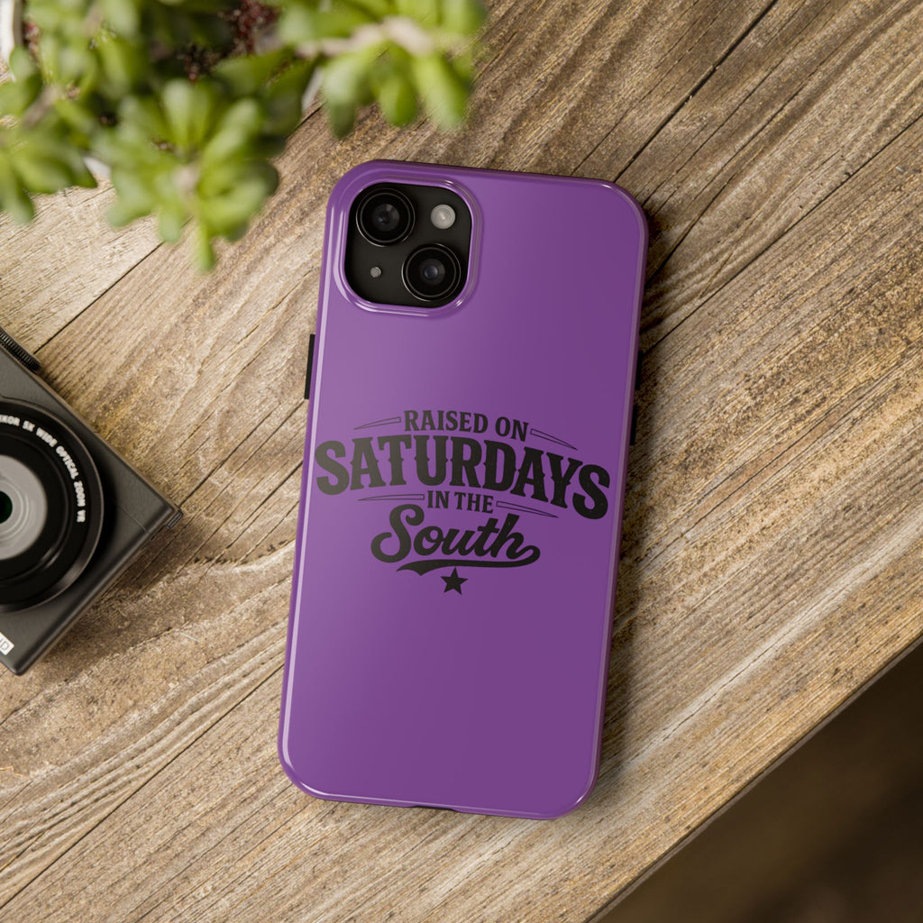 Raised On Saturdays In The South Phone Case-(purple)