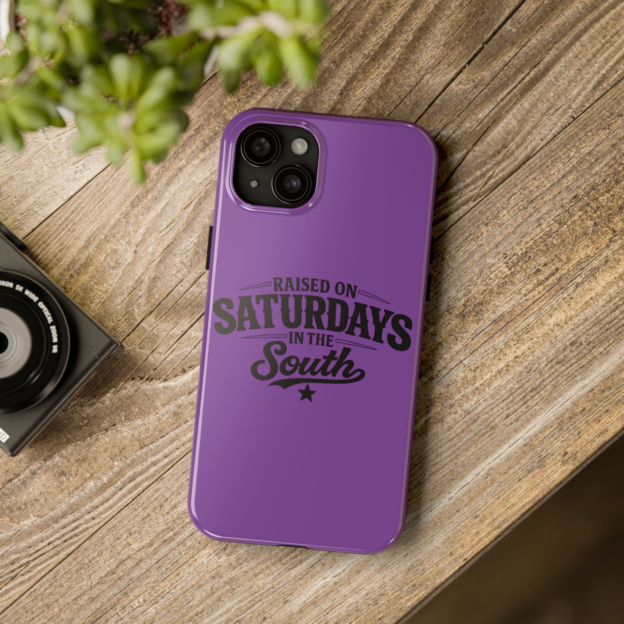Raised On Saturdays In The South Phone Case-(purple)