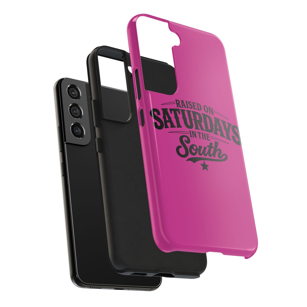 Raised On Saturdays In The South Phone Case-(pink)