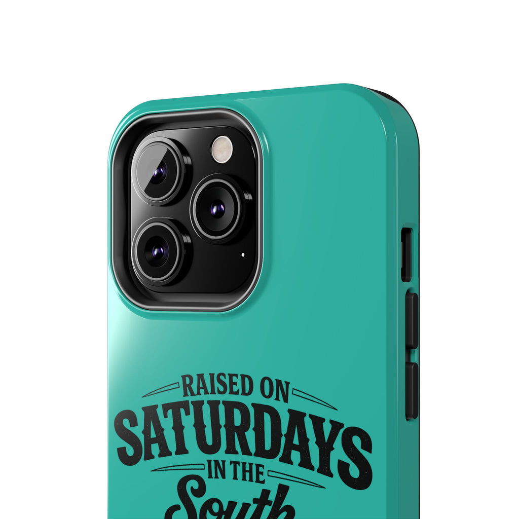 Raised On Saturdays In The South Phone Case-(blue)