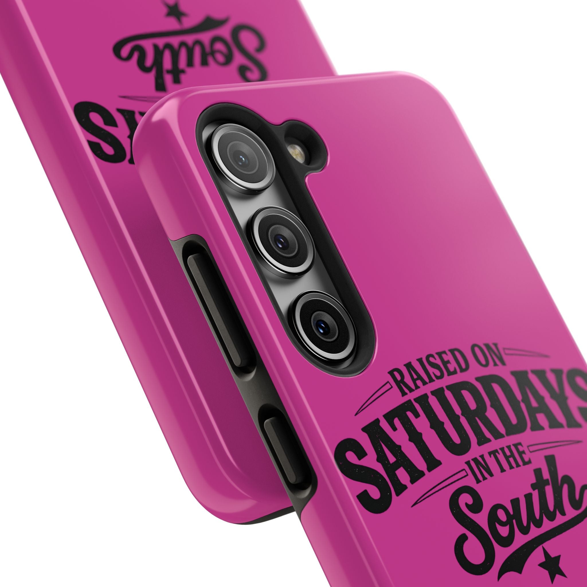 Raised On Saturdays In The South Phone Case-(pink)