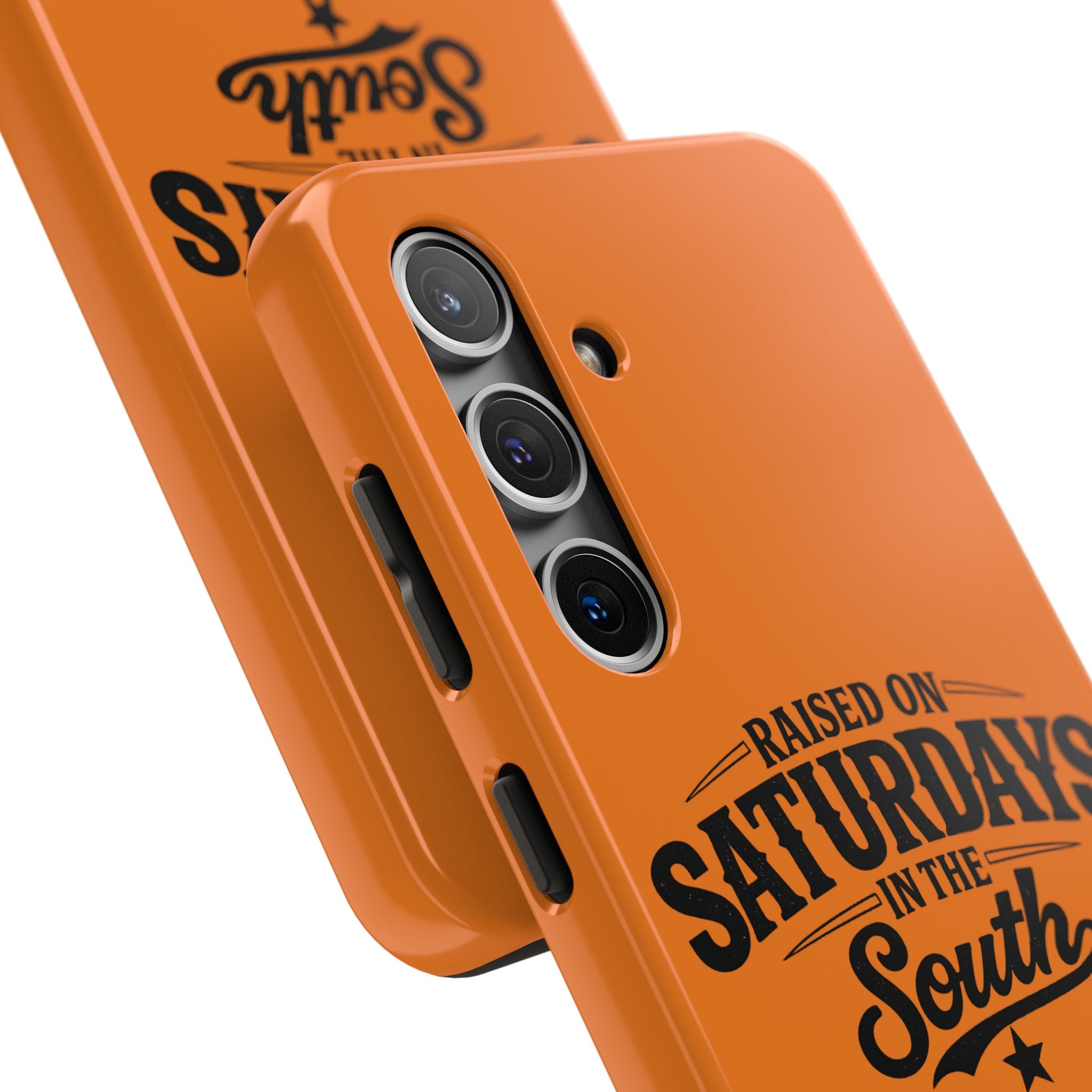 Raised On Saturdays In The South Phone Case-(orange)