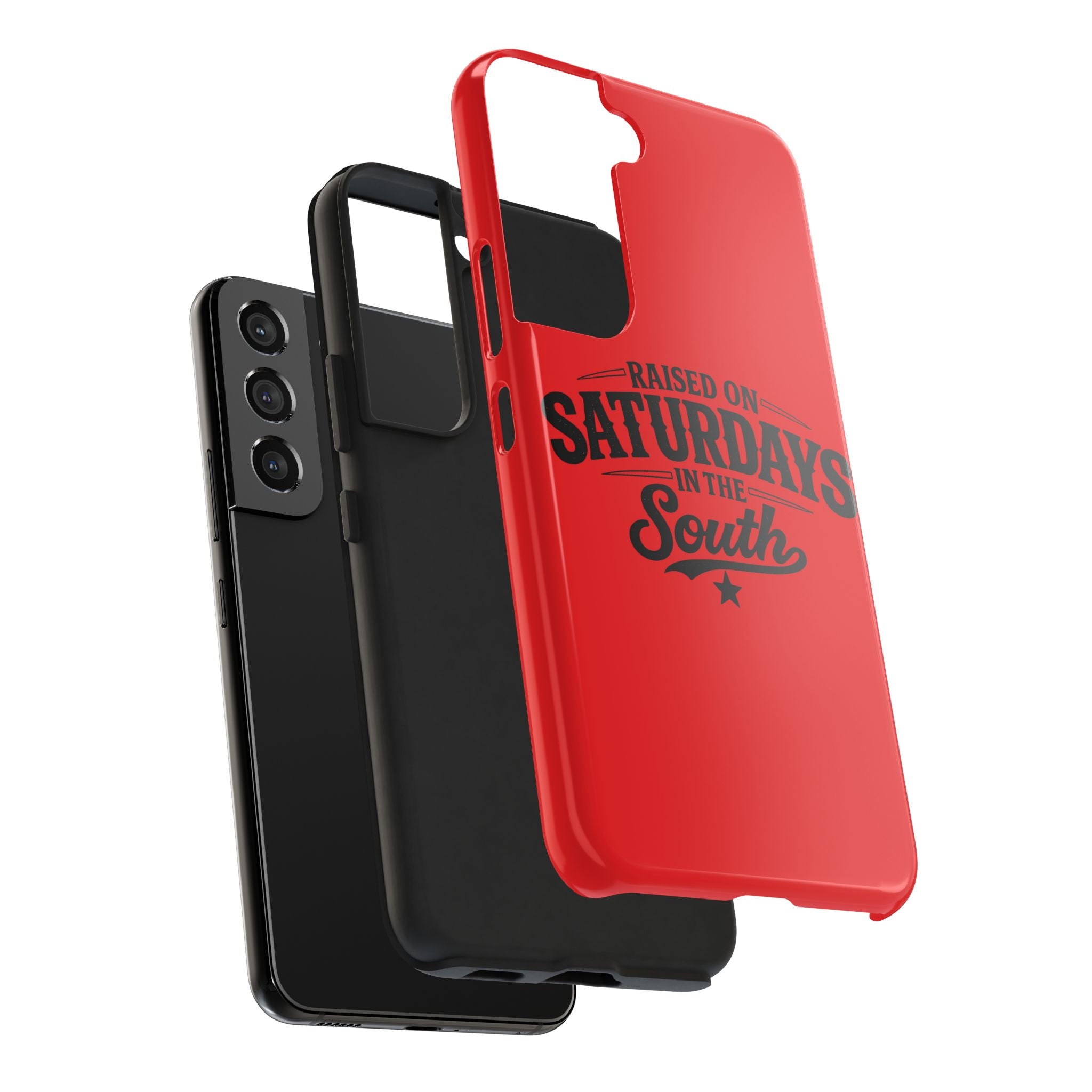 Raised On Saturdays In The South Phone Case-(red)