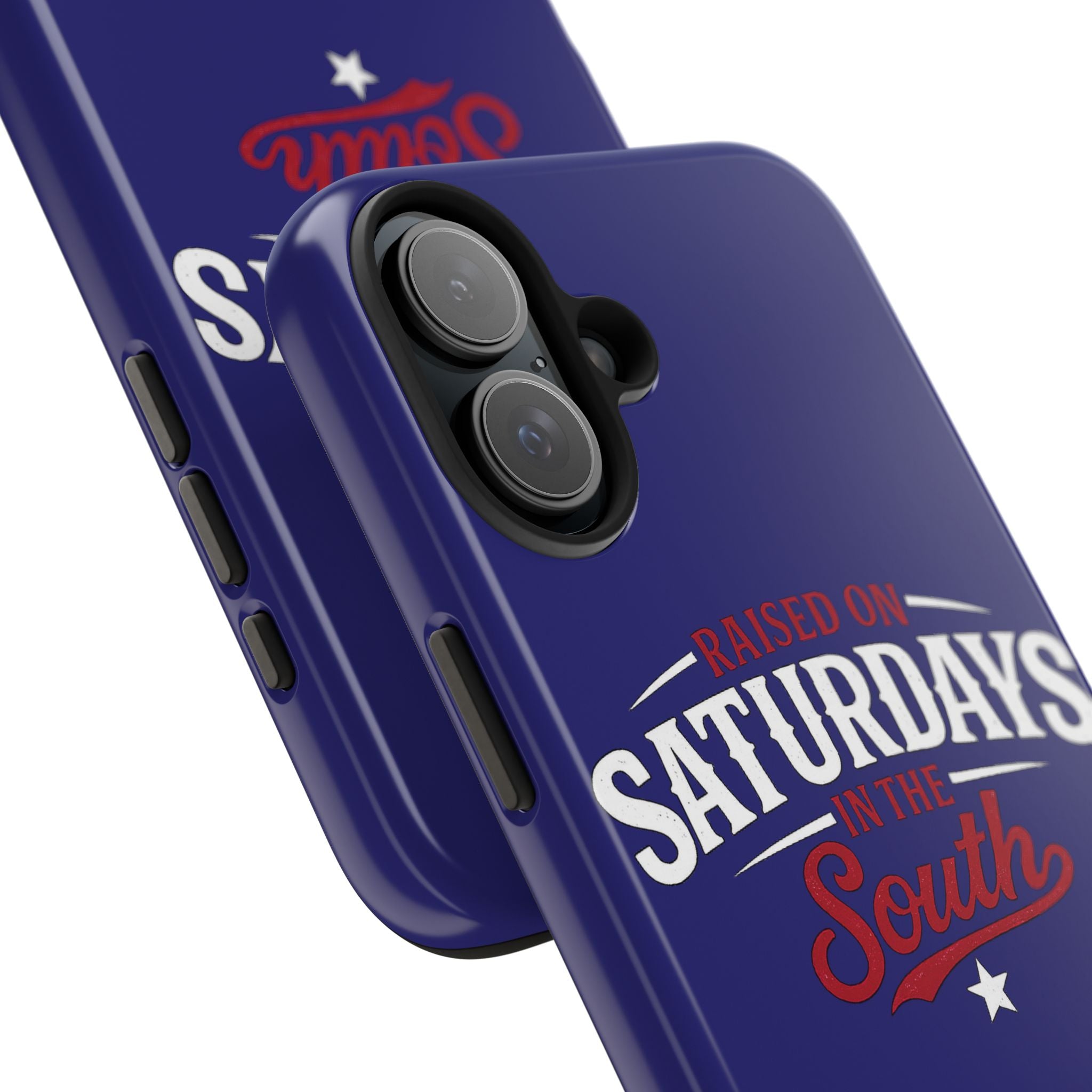 Raised on Saturdays in the South Phone Case-(blue)