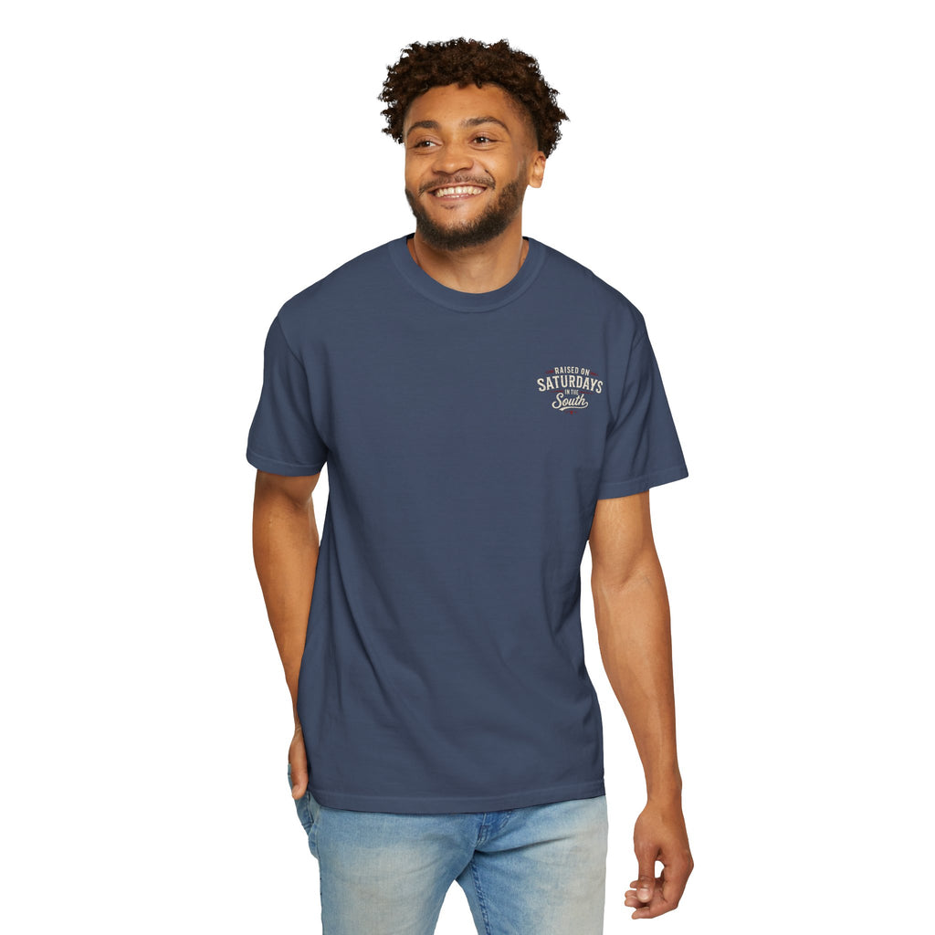 Raised On Saturdays In The South T‑Shirt — Good Riding Buddies Men's