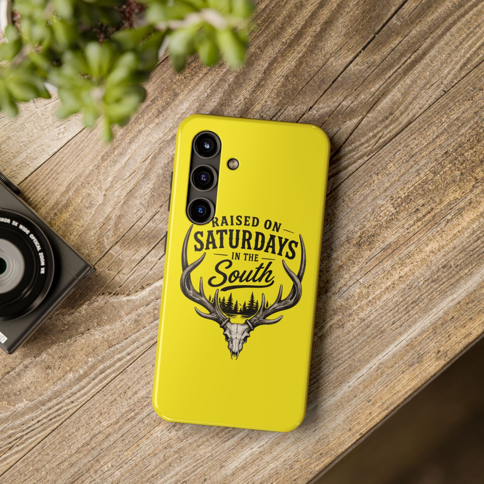 Raised On Saturdays In The South Phone Case-Spread Runs Deep In The Woods-(yellow)
