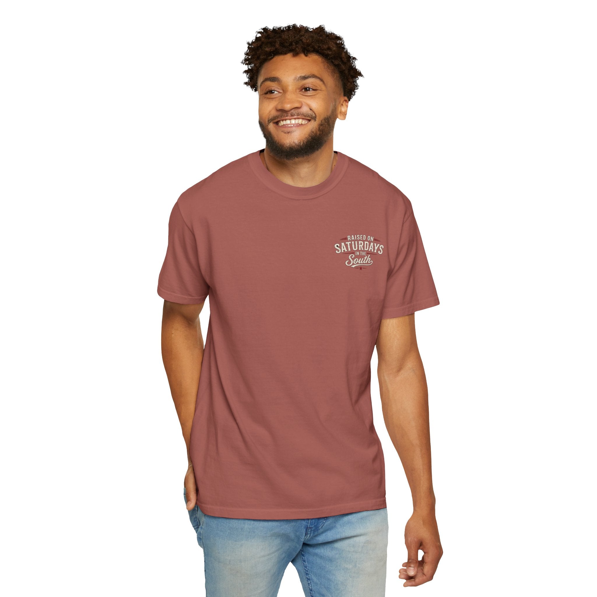 Raised On Saturdays In The South T-Shirt- Mud Park Saturdays