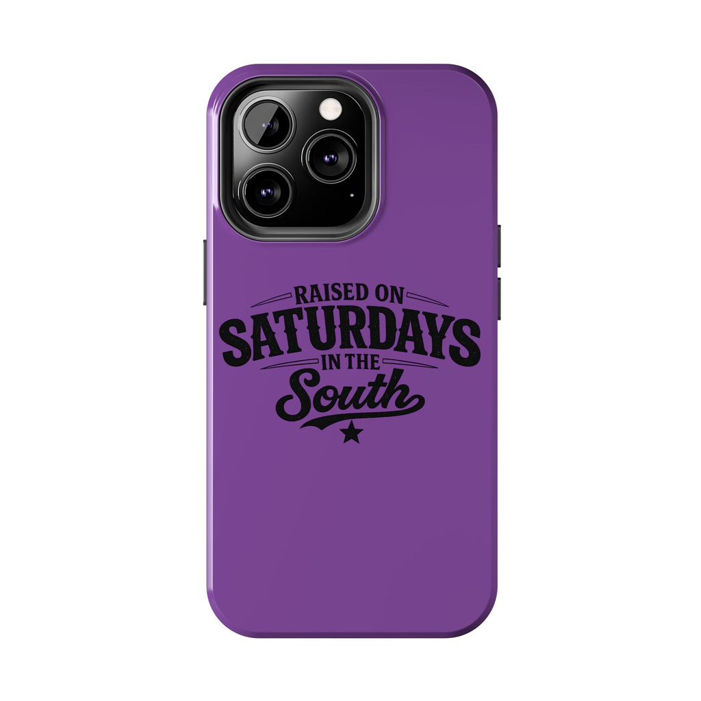 Raised On Saturdays In The South Phone Case-(purple)