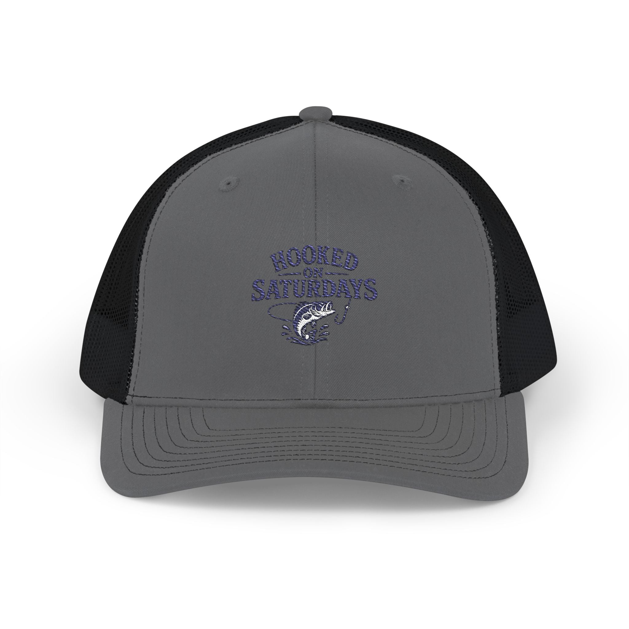 Trucker Cap Snapback — "Hooked on Saturdays" Fishing hat