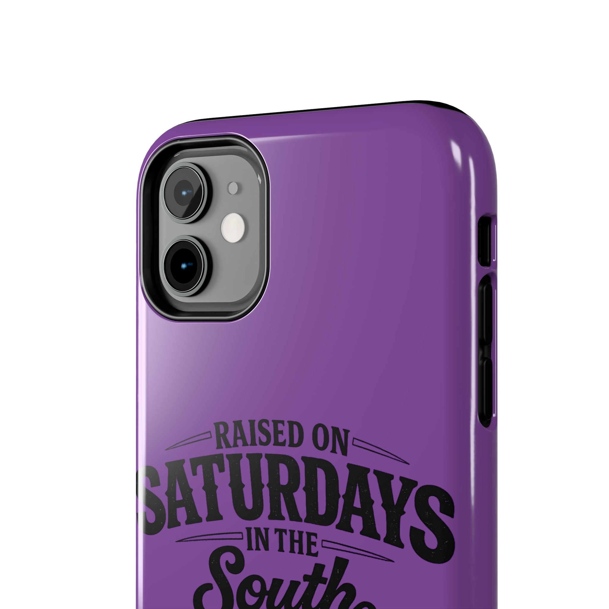 Raised On Saturdays In The South Phone Case-(purple)