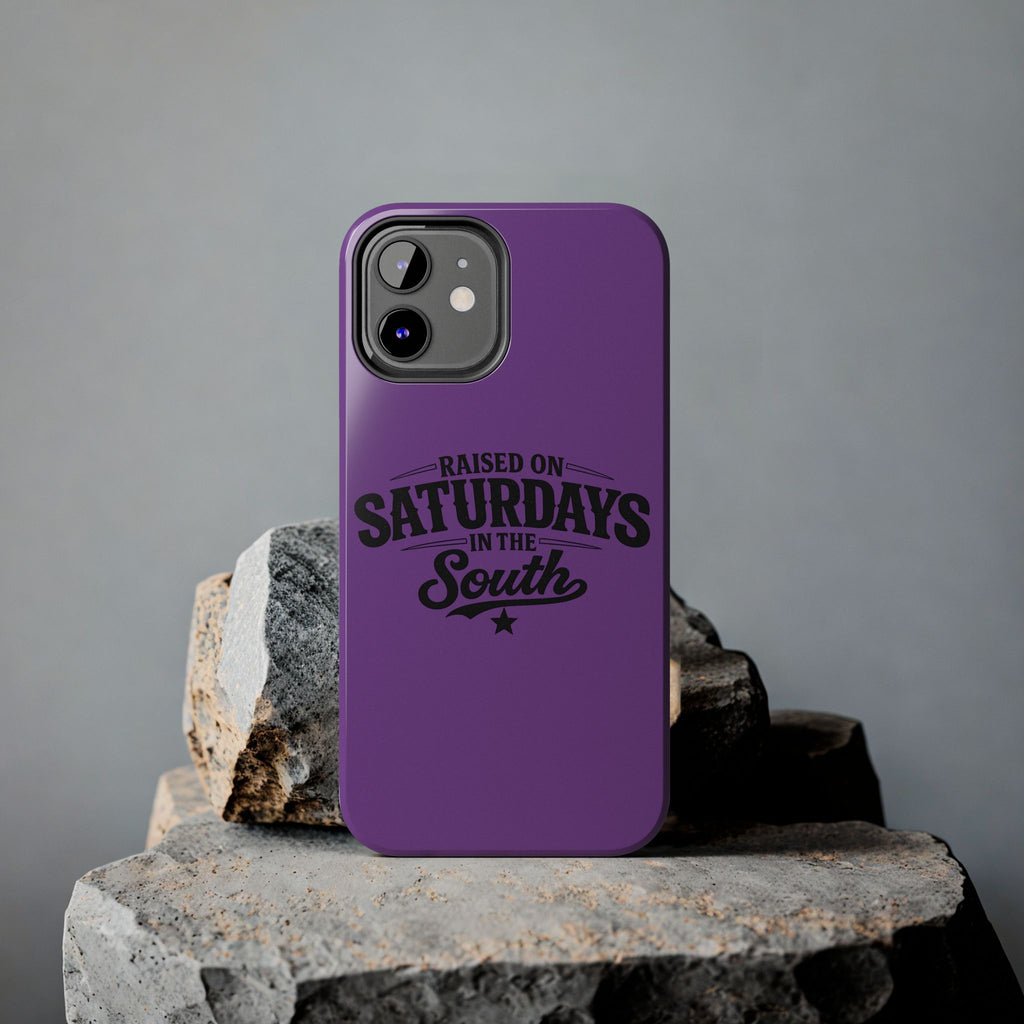 Raised On Saturdays In The South Phone Case-(purple)
