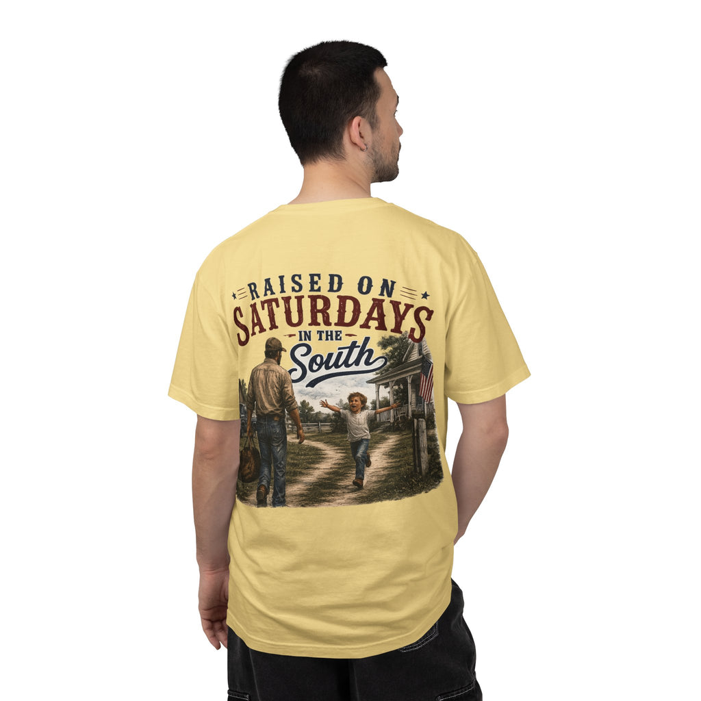 Raised On Saturdays In The South T-Shirt Boy Dad-"Daddy's Home"