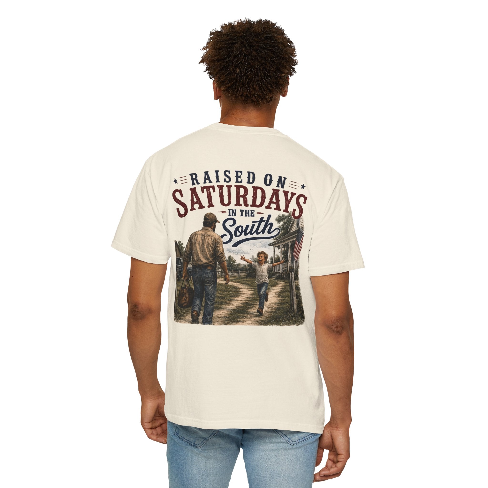 Raised On Saturdays In The South T-Shirt Boy Dad-"Daddy's Home"