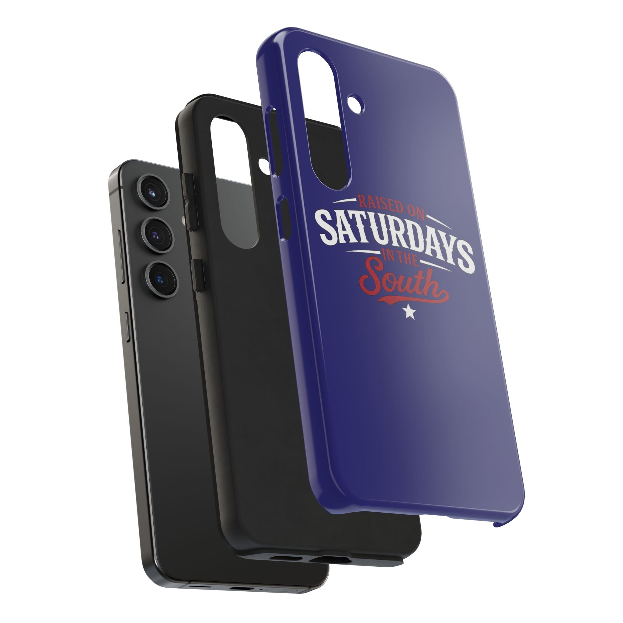 Raised on Saturdays in the South Phone Case-(blue)