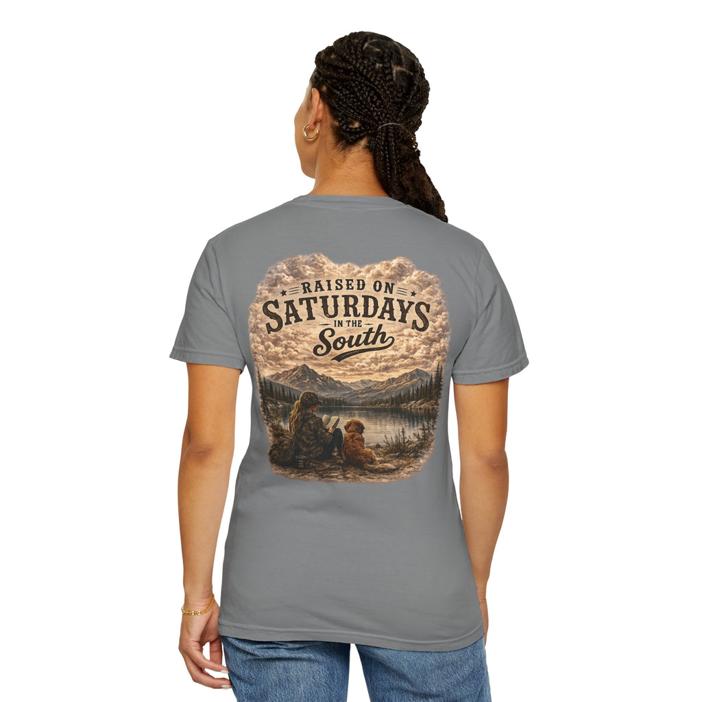 Raised On Saturdays In The South T-Shirt — Relaxing Saturday Morning In The Mountains
