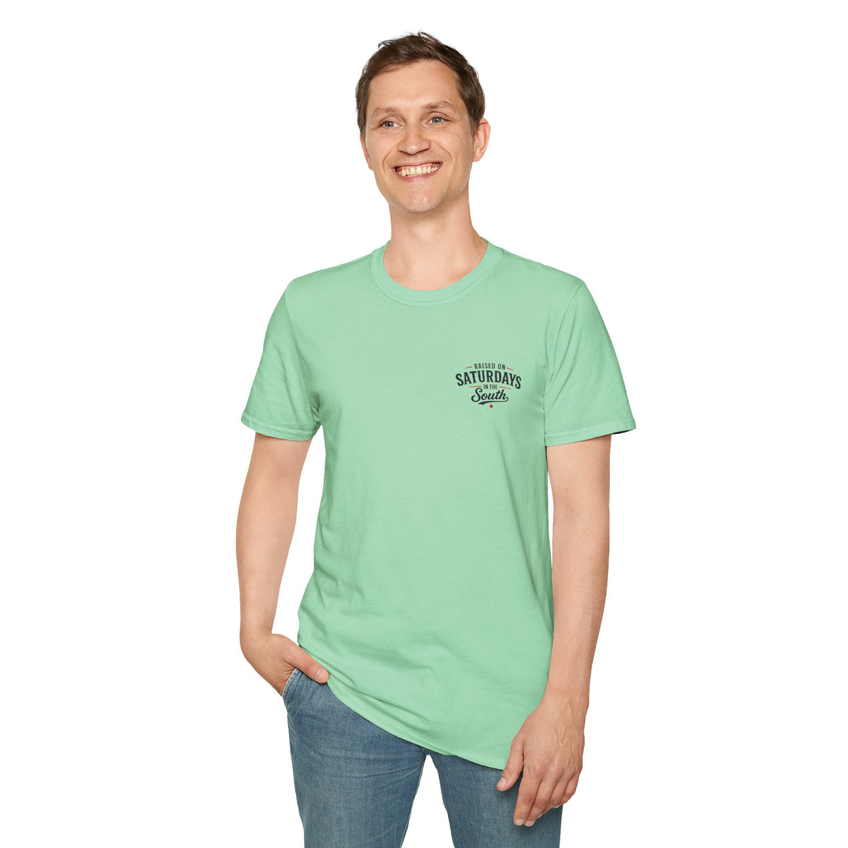 "Raised On Saturdays In The South" Vintage T-Shirt-Saturdays Are Made For Fishin
