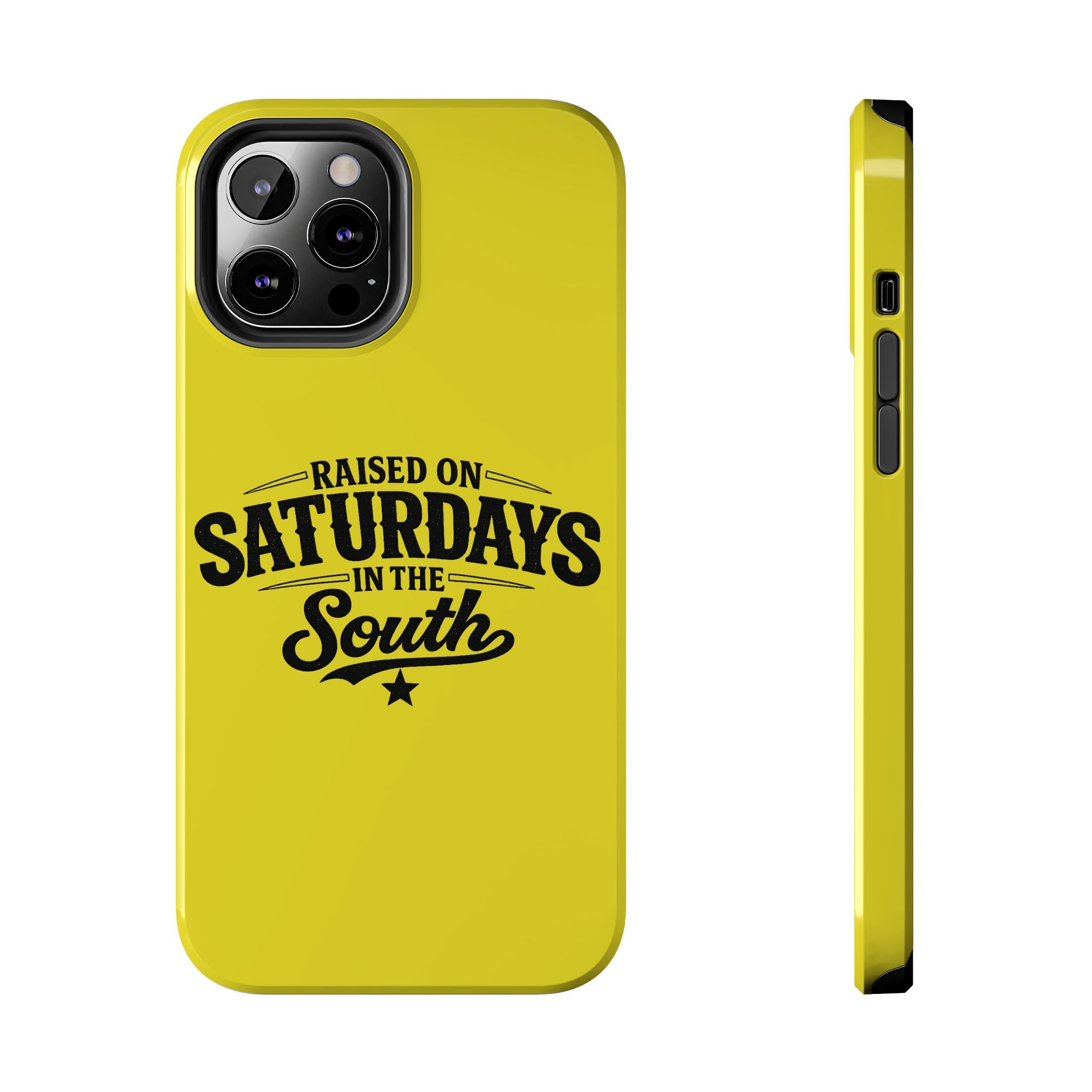 Raised On Saturdays In The South Phone Case-(yellow)