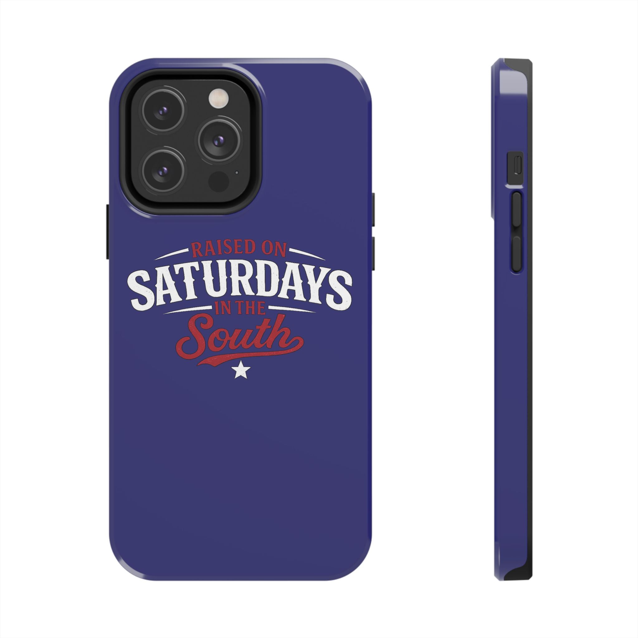 Raised on Saturdays in the South Phone Case-(blue)
