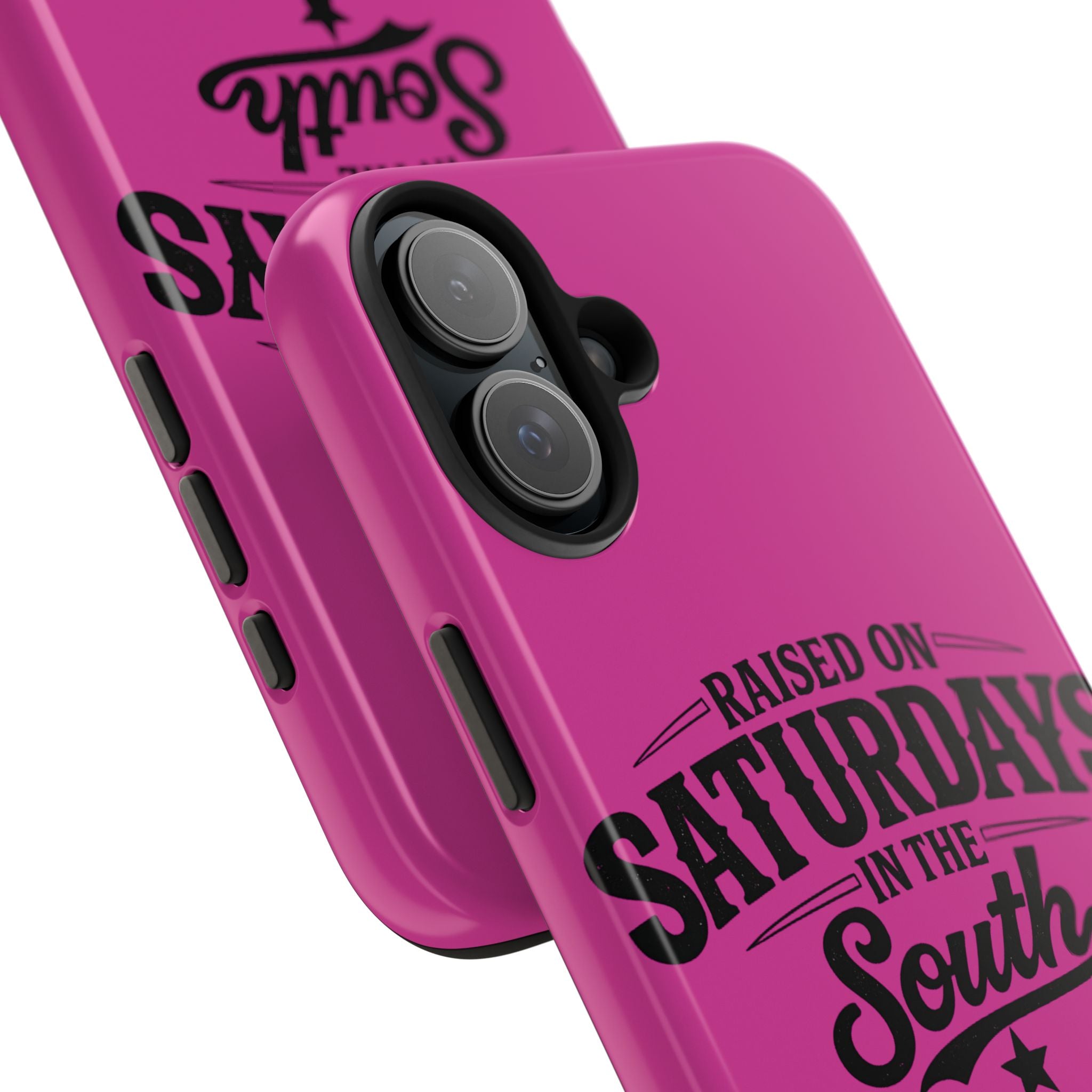 Raised On Saturdays In The South Phone Case-(pink)