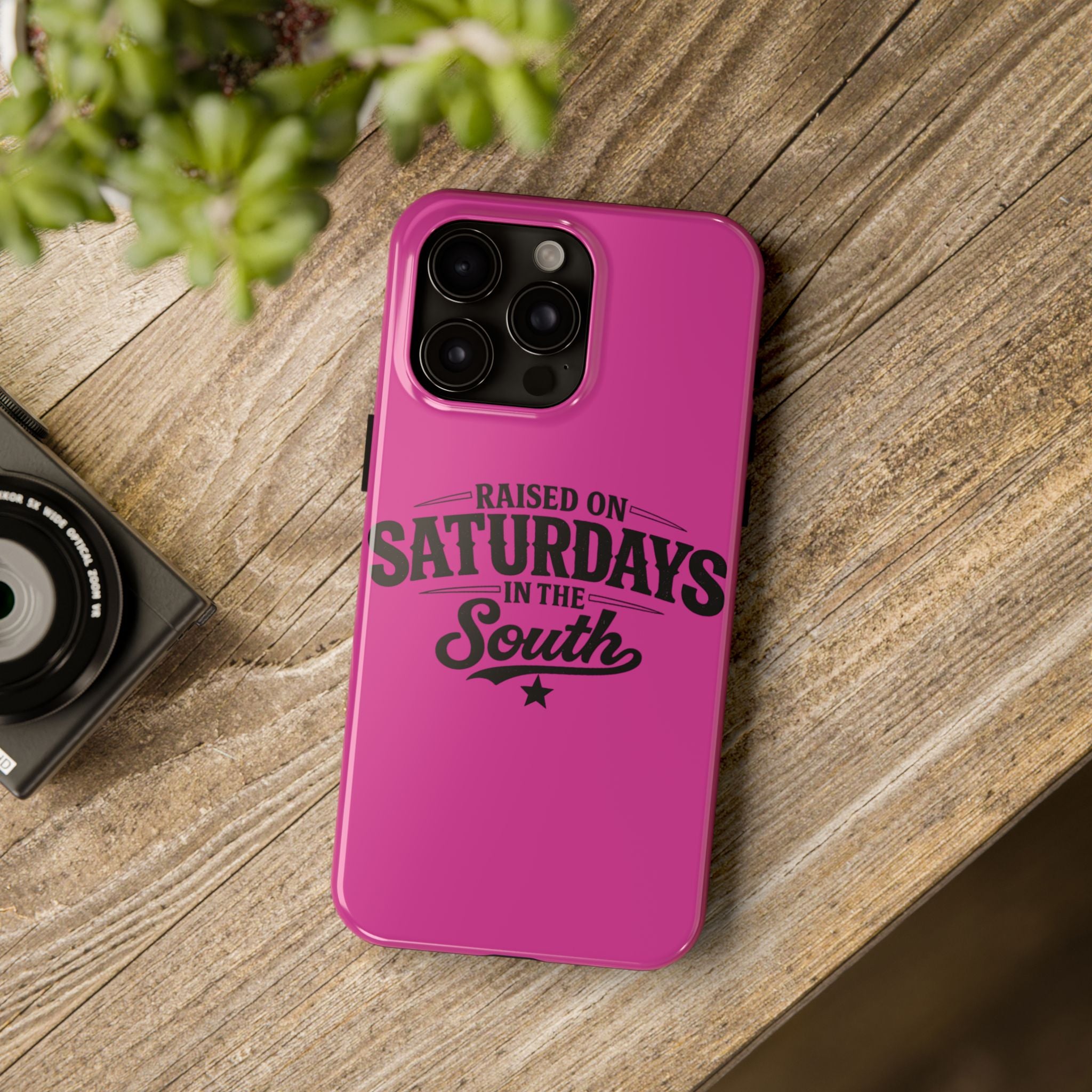 Raised On Saturdays In The South Phone Case-(pink)