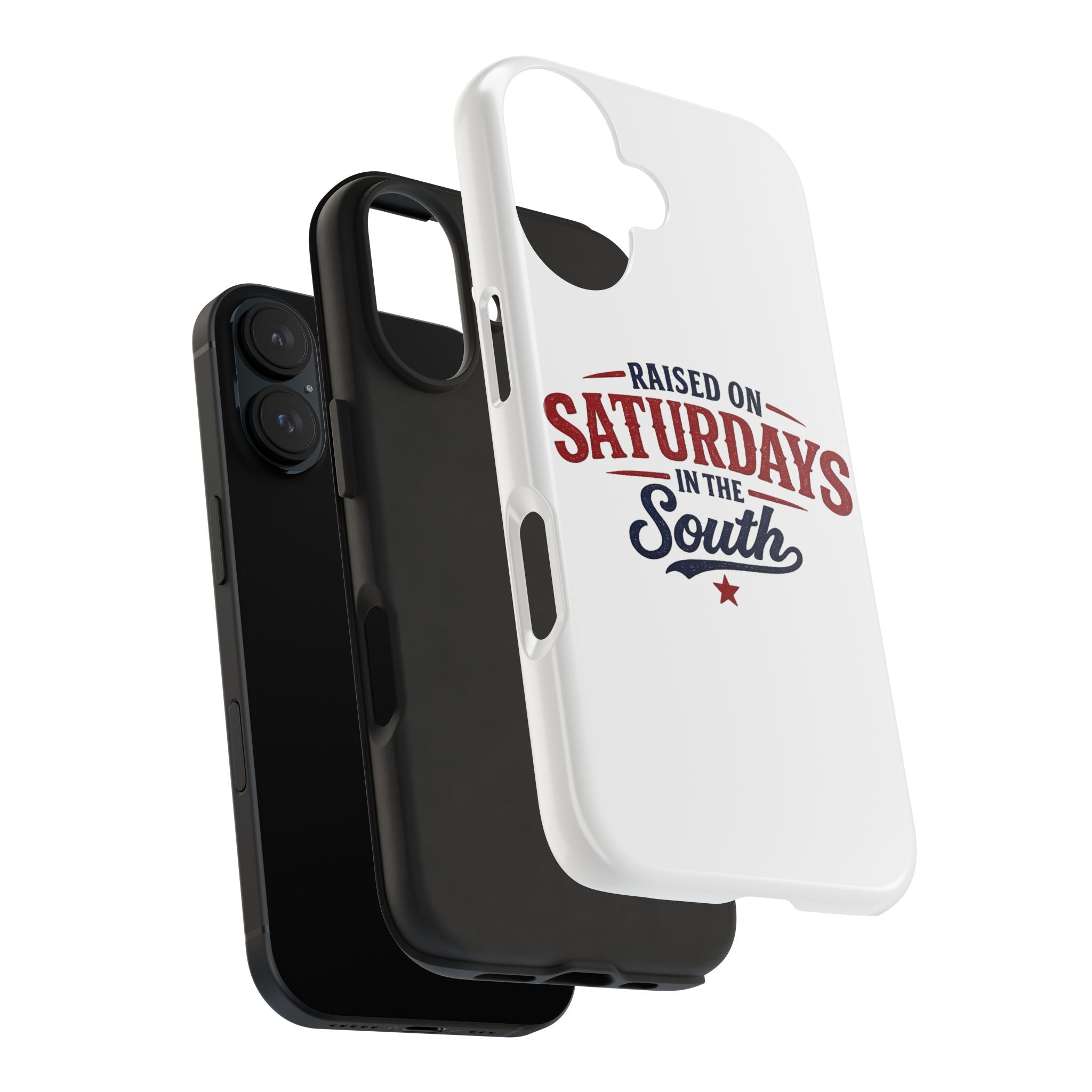 Raised On Saturdays In The South Phone Case- (white)