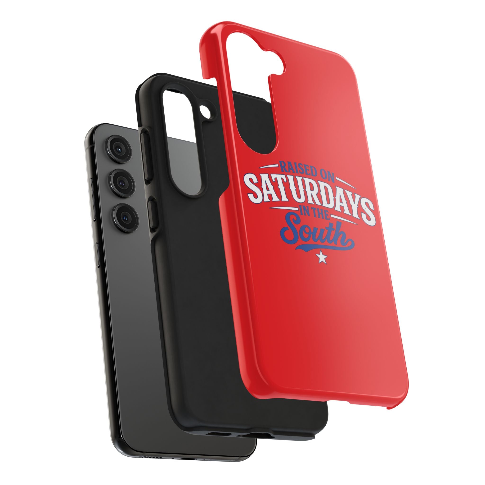 Raised On Saturdays In The South Phone Case-(red)