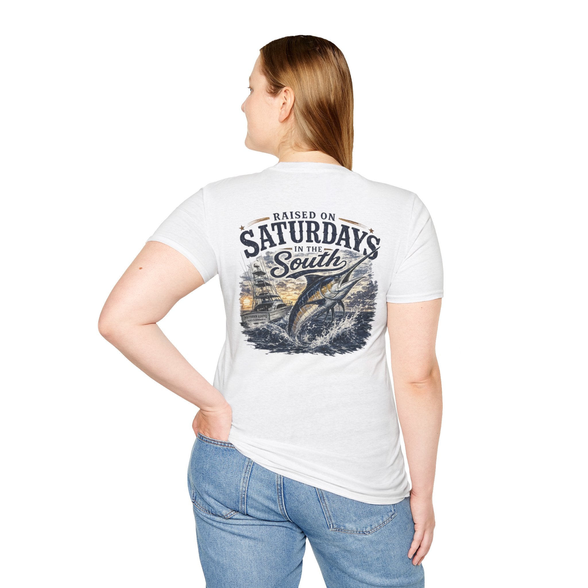 Raised On Saturdays In The South Vintage T-Shirt- Deep Sea Saturdays