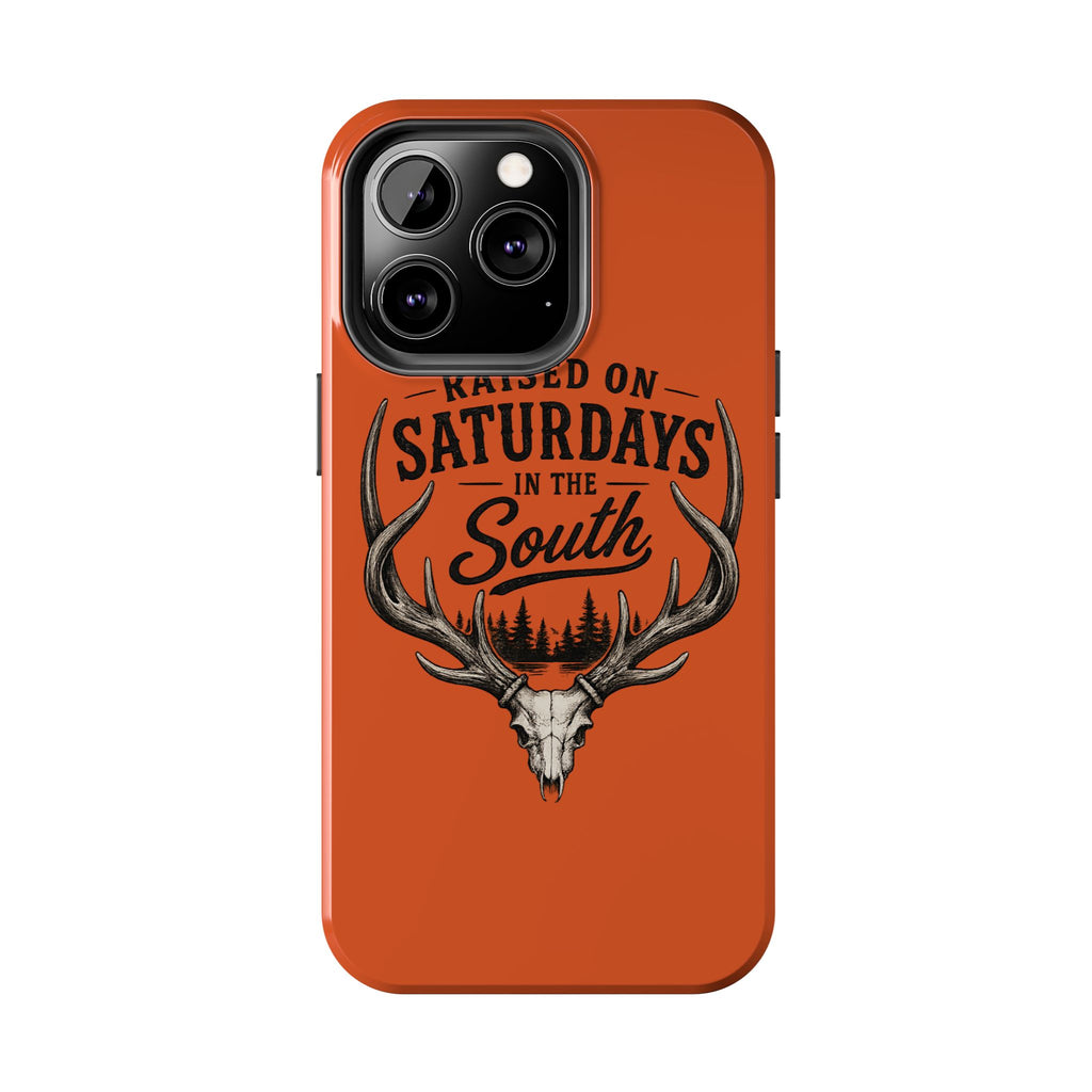 Raised On Saturdays In The South Phone Case-Spread Runs Deep In The Woods-(orange)