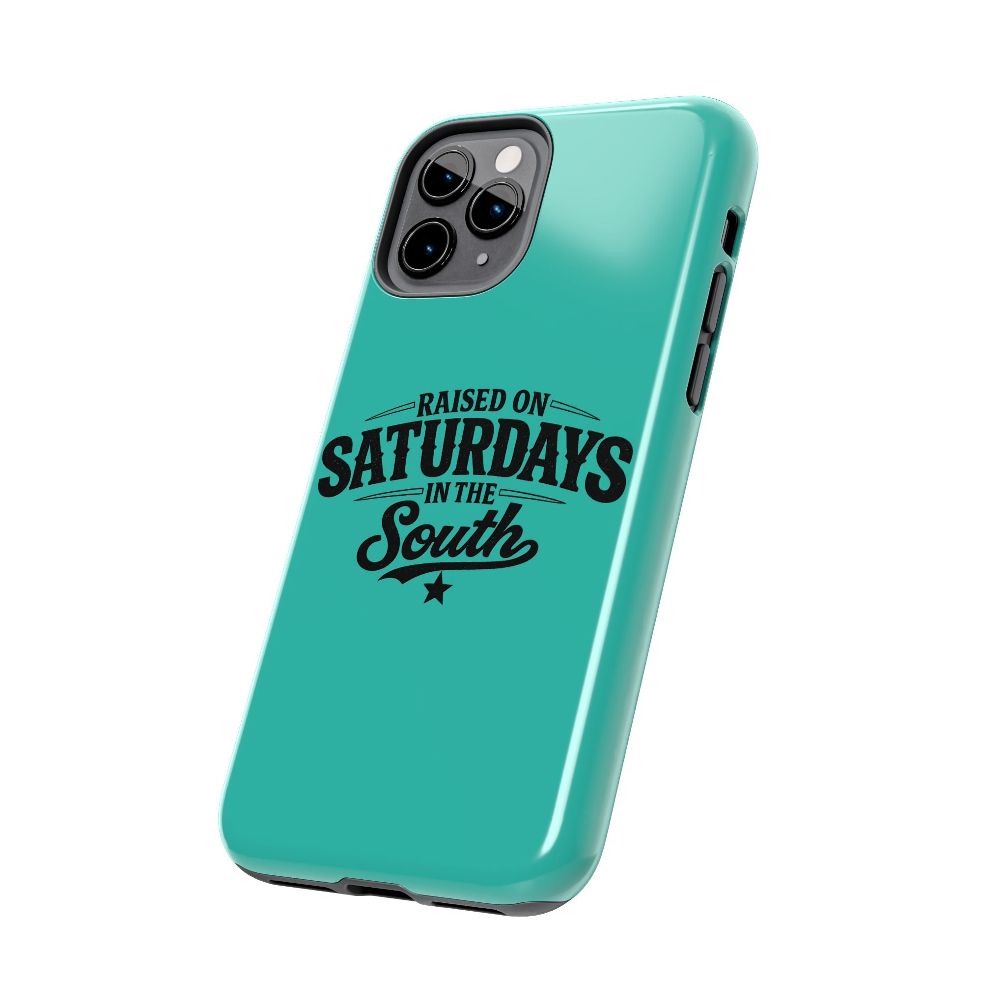 Raised On Saturdays In The South Phone Case-(blue)