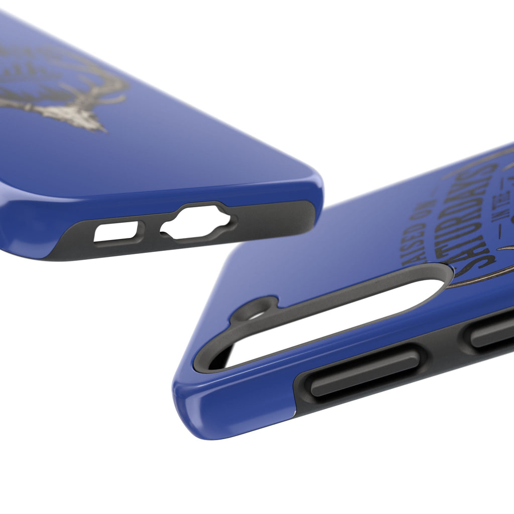 Raised On Saturdays In The South Phone Case - The Spread Runs Deep In The Woods-(blue)
