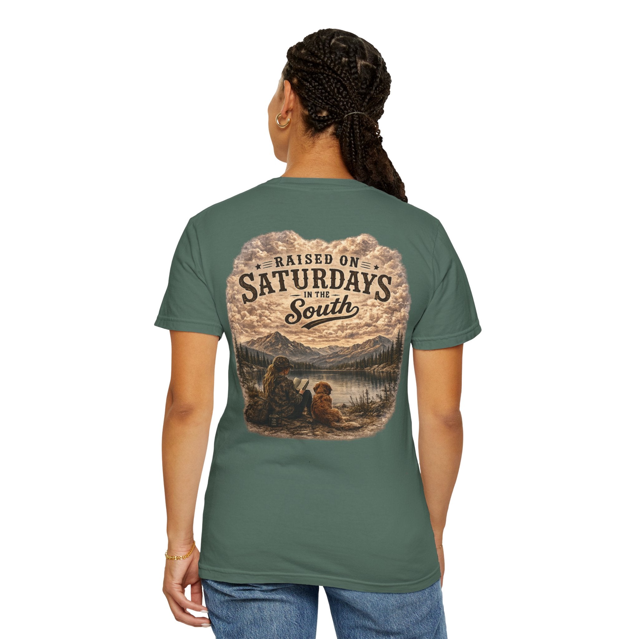 Raised On Saturdays In The South T-Shirt — Relaxing Saturday Morning In The Mountains