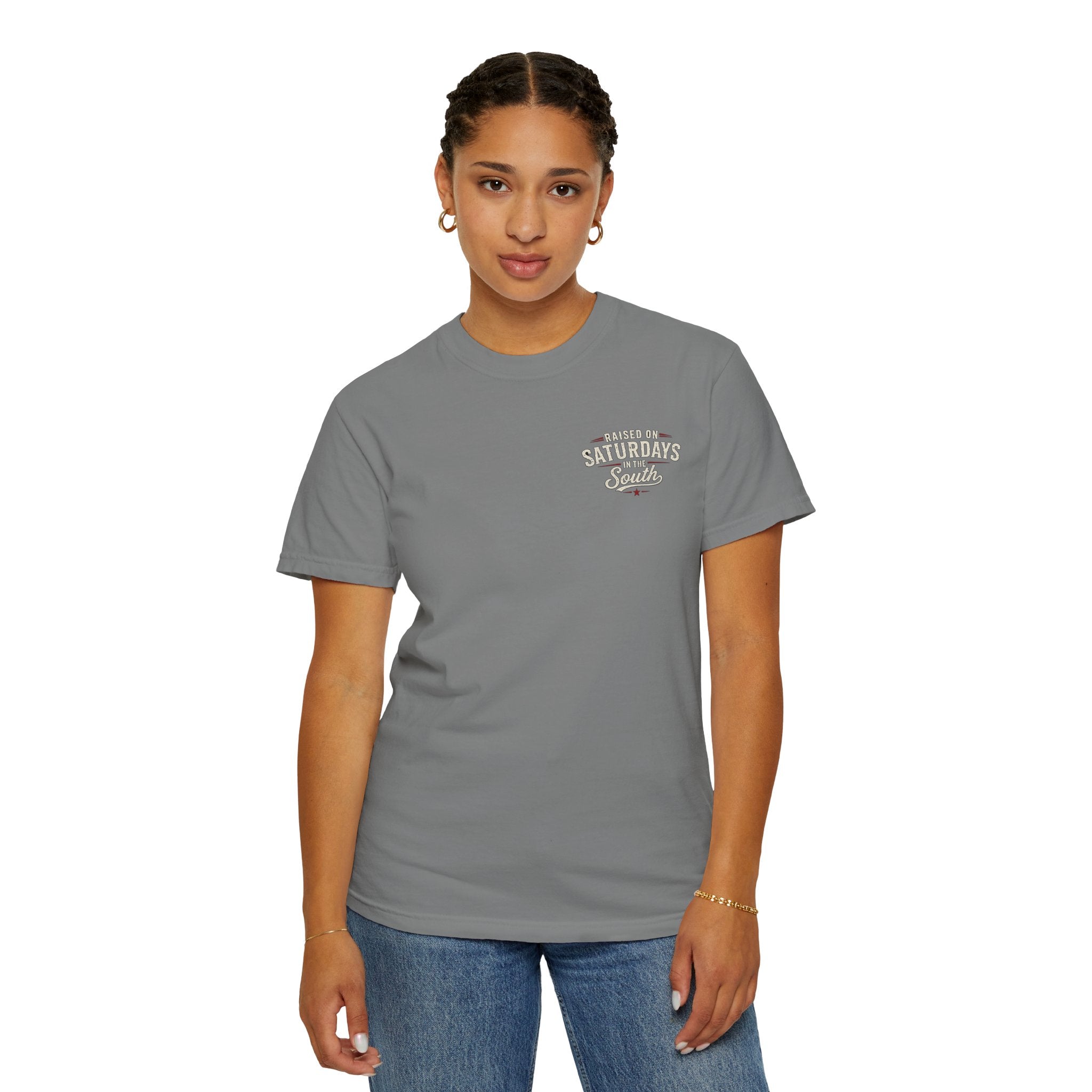 Raised On Saturdays In The South T-Shirt- Mud Park Saturdays