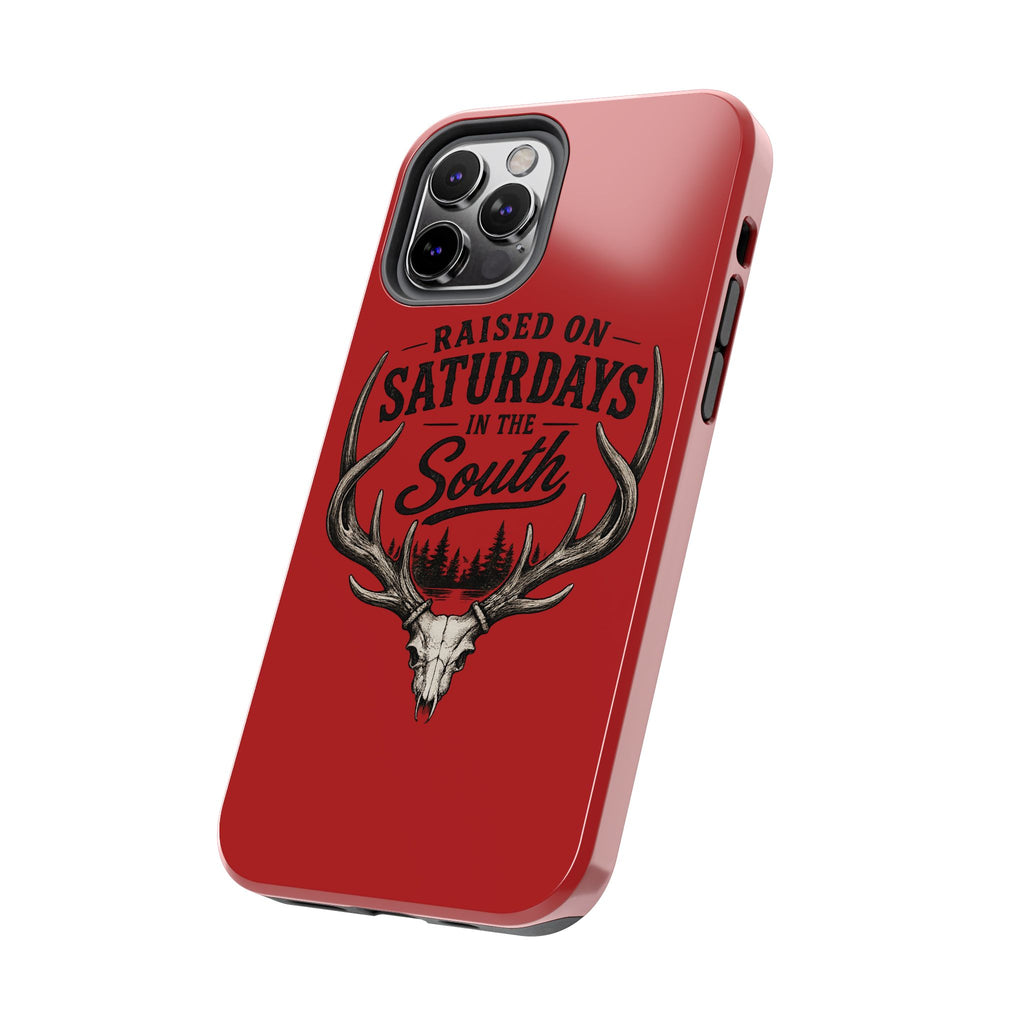 Raised On Saturdays In The South Phone Case-Spread Runs Deep In The Woods-(red)
