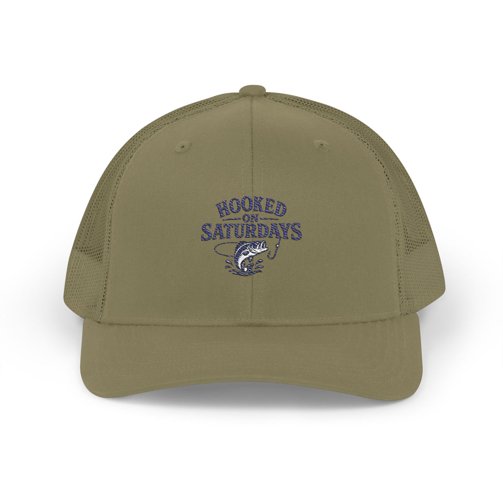 Trucker Cap Snapback — "Hooked on Saturdays" Fishing hat