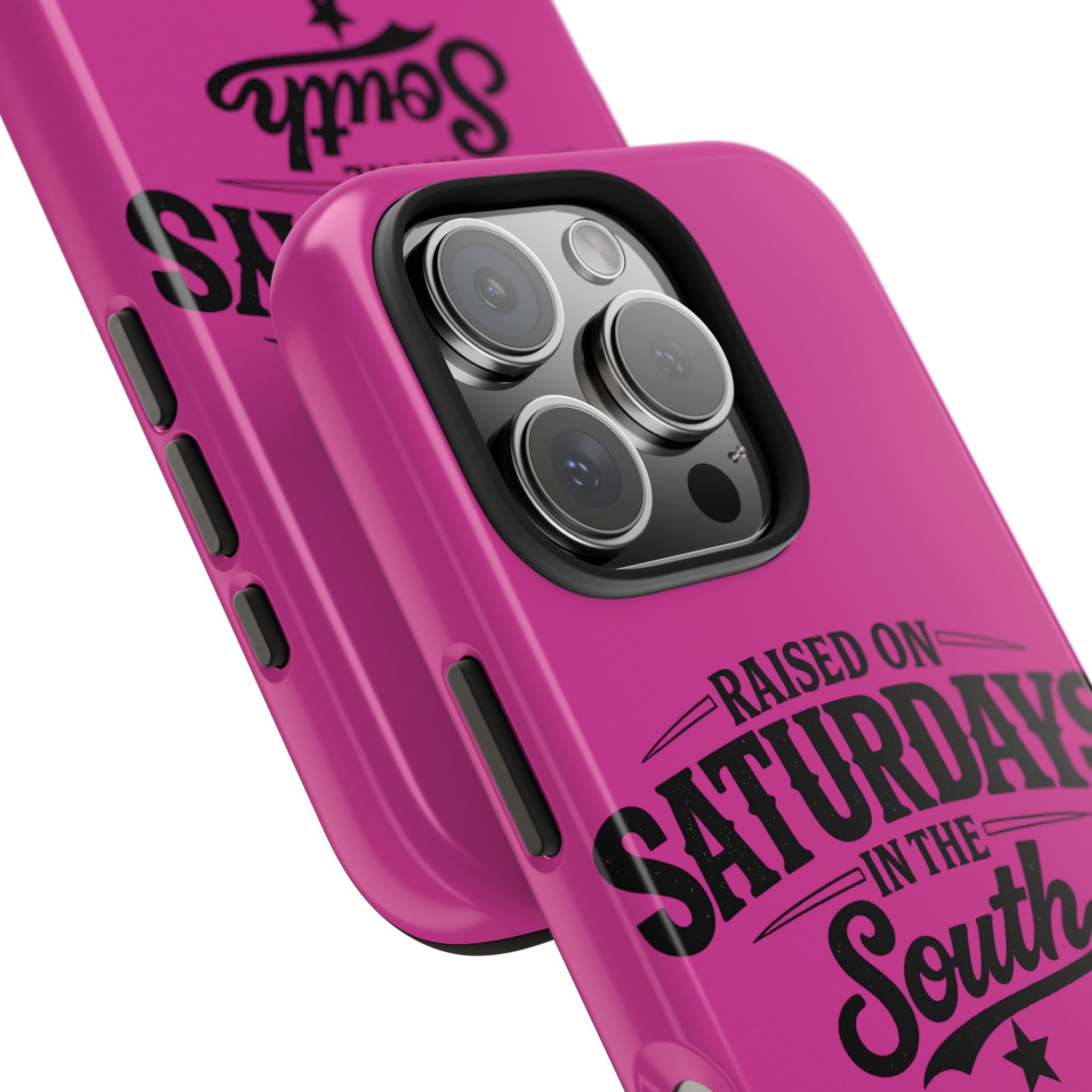 Raised On Saturdays In The South Phone Case-(pink)