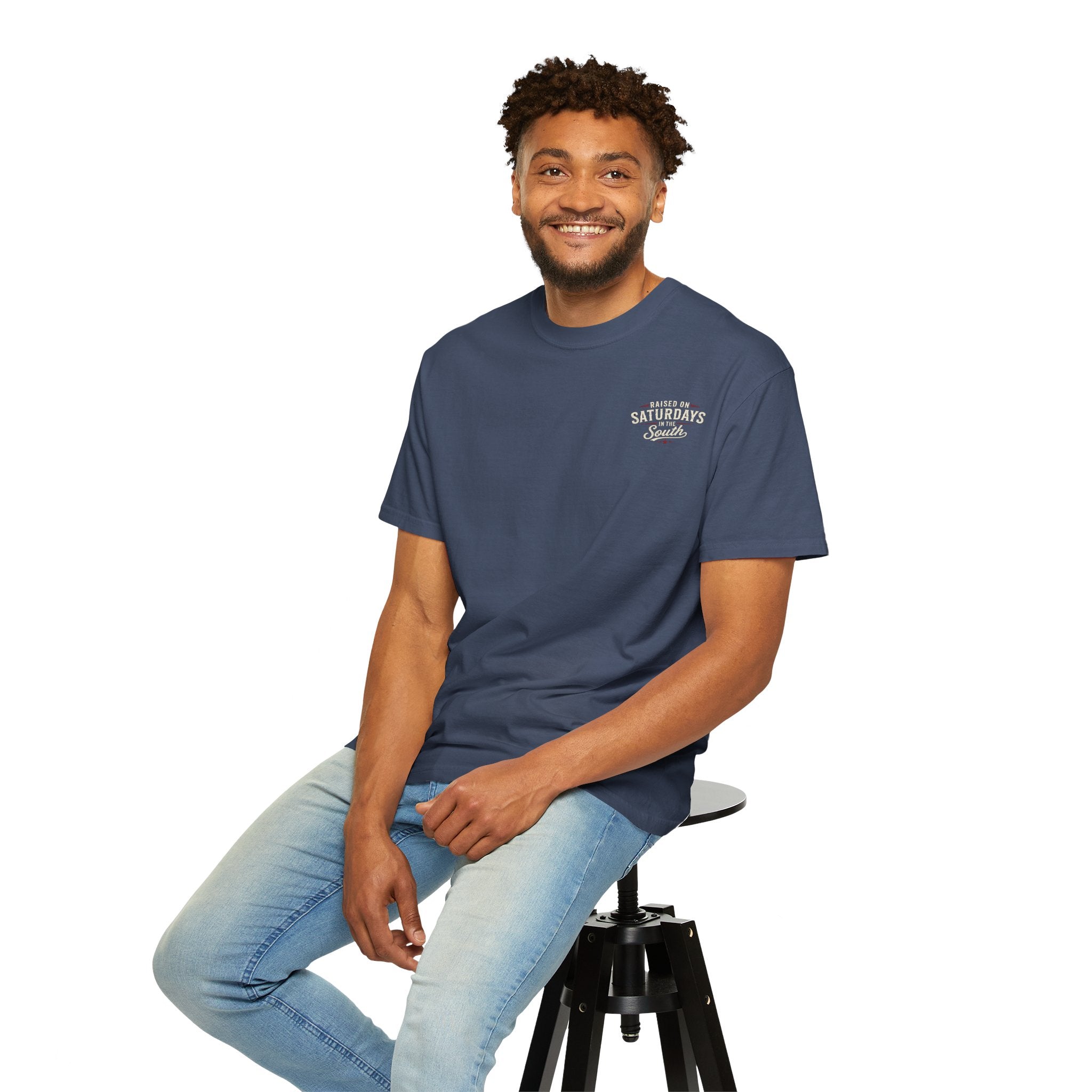 Raised On Saturdays In The South T‑Shirt — Good Riding Buddies Men's