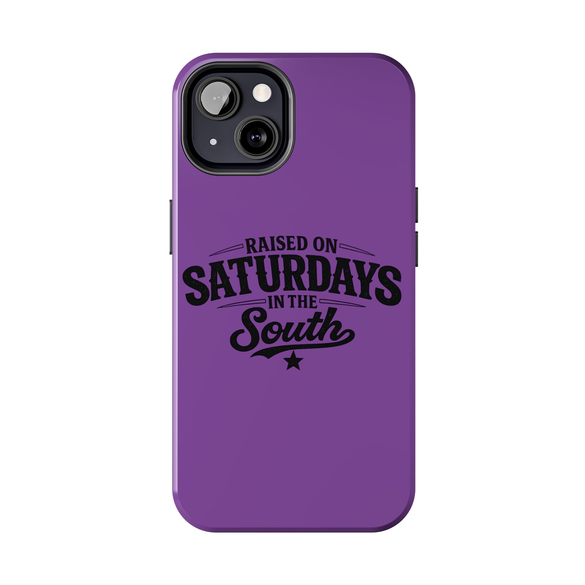Raised On Saturdays In The South Phone Case-(purple)