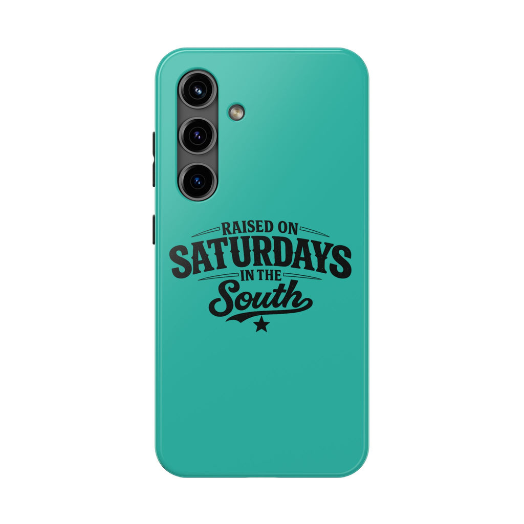 Raised On Saturdays In The South Phone Case-(blue)