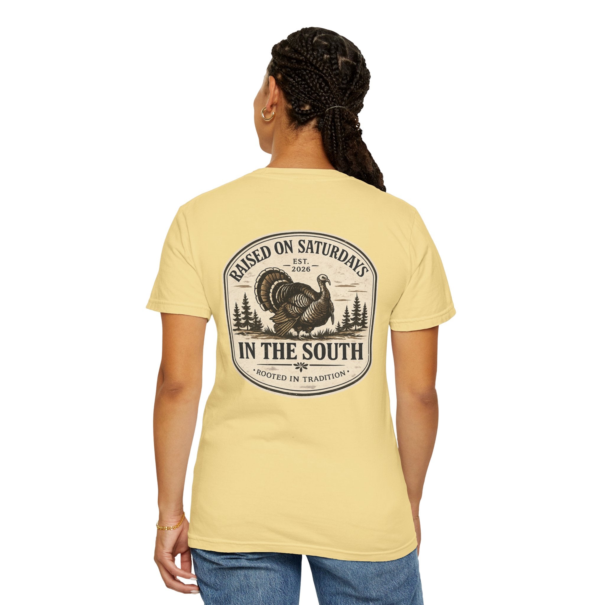 Raised On Saturdays In The South Southern Turkey Hunting T-Shirt