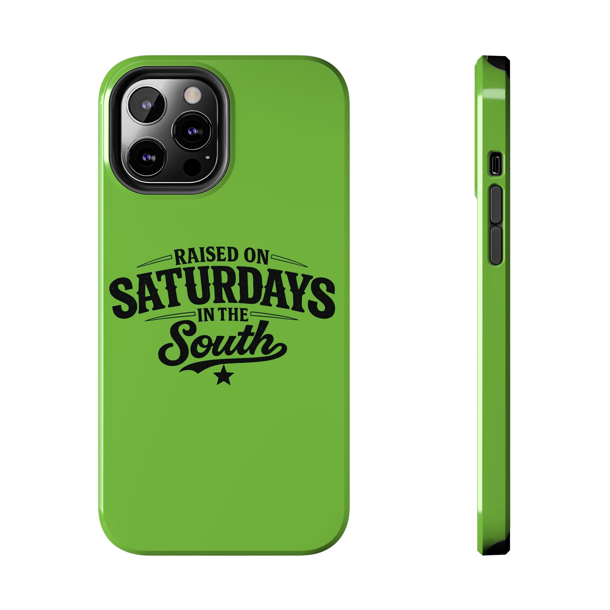 Raised On Saturdays In The South Phone Case-(green)