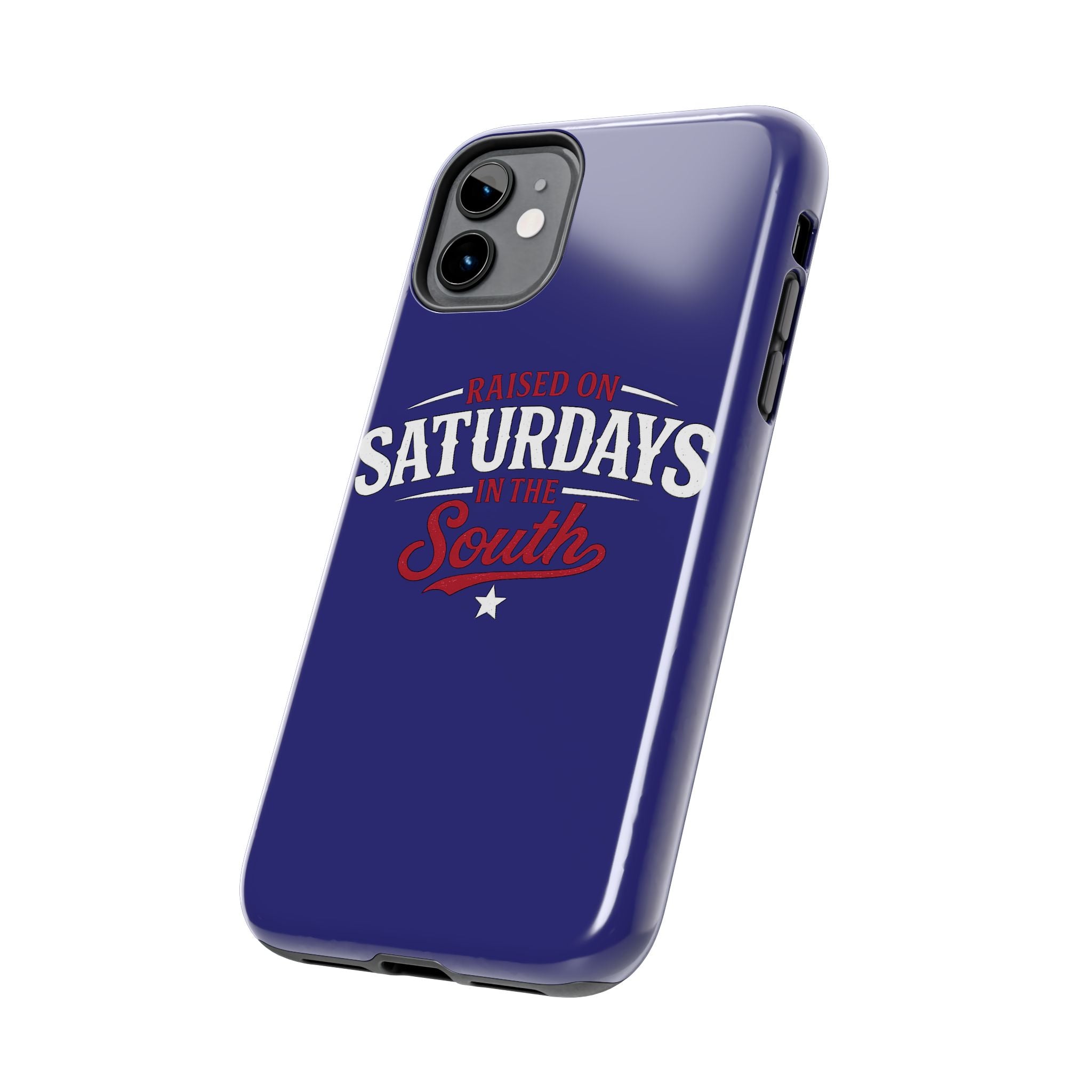 Raised on Saturdays in the South Phone Case-(blue)