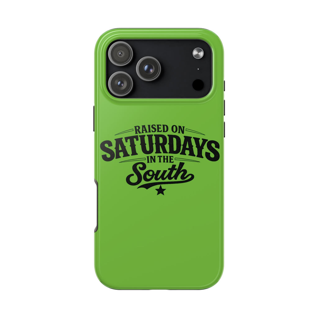 Raised On Saturdays In The South Phone Case-(green)