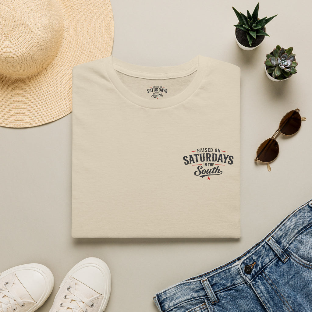 "Raised On Saturdays In The South" Vintage T-Shirt-Saturdays Are Made For Fishin