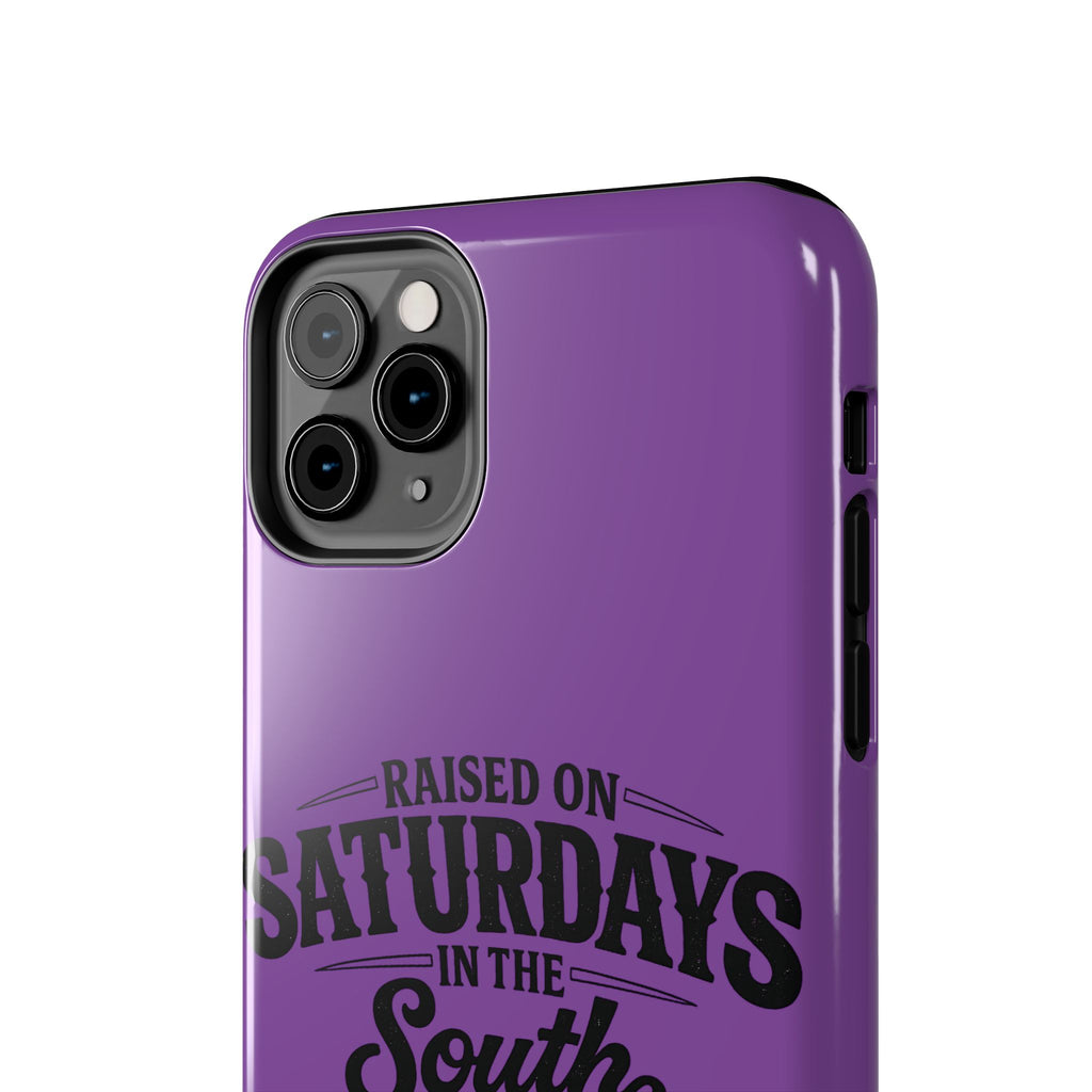 Raised On Saturdays In The South Phone Case-(purple)