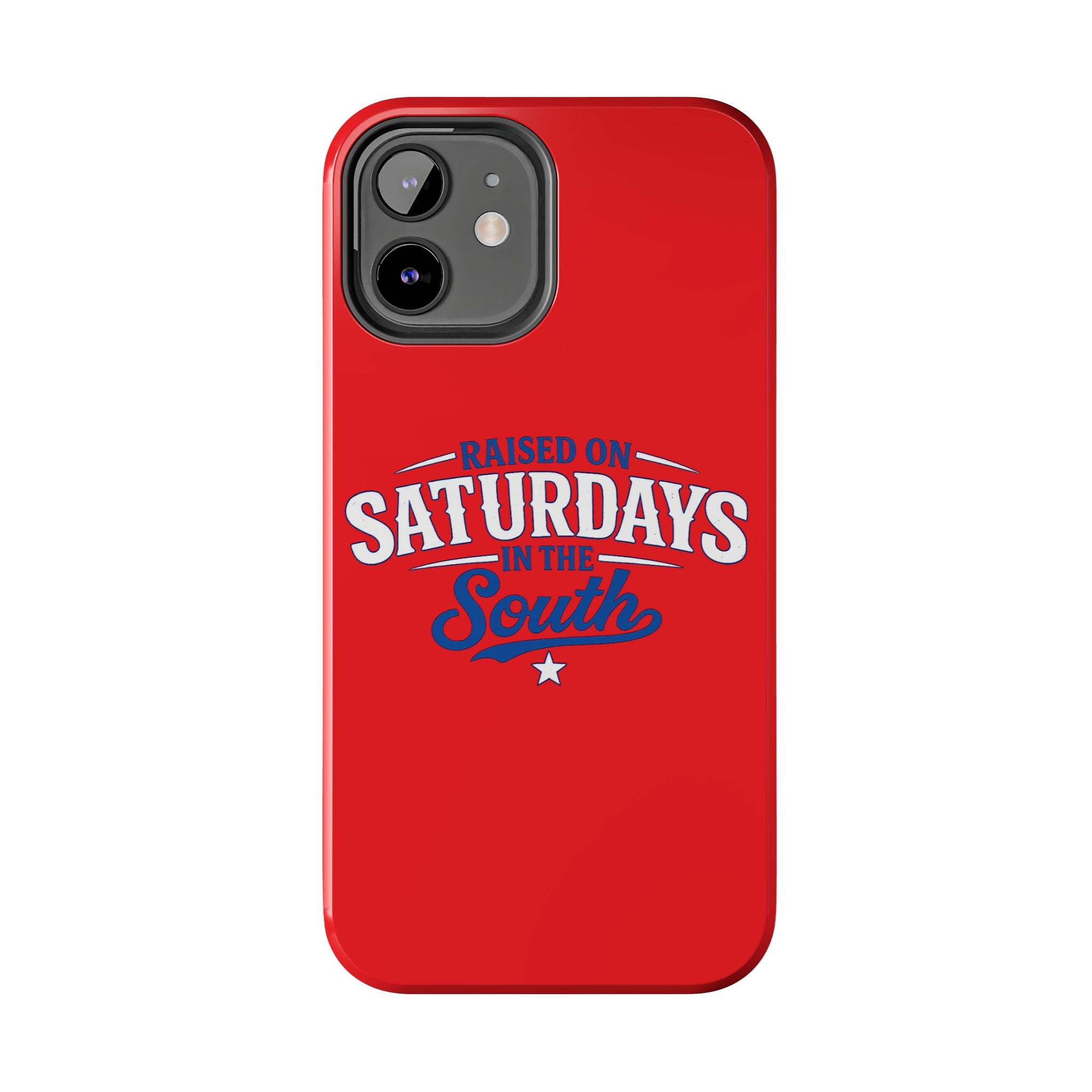 Raised On Saturdays In The South Phone Case-(red)