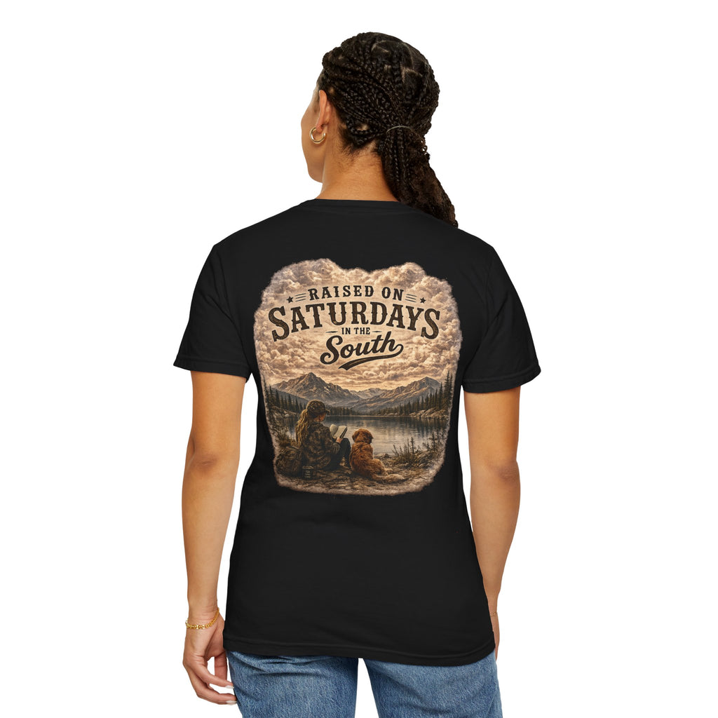 Raised On Saturdays In The South T-Shirt — Relaxing Saturday Morning In The Mountains